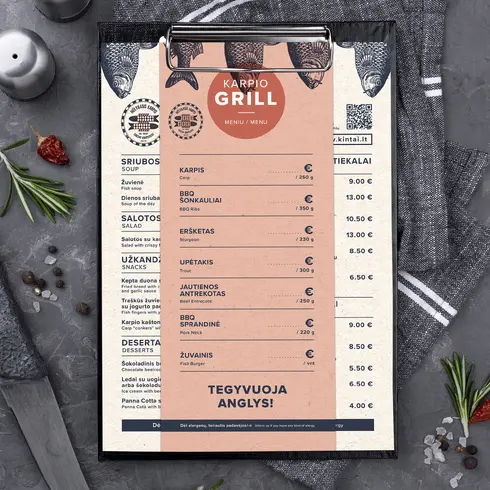 Menu design